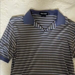 Polo Golf by Ralph Lauren Blue and White Striped Polo Shirt